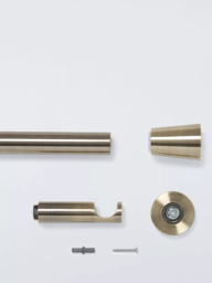 John Lewis Fixed Eyelet Metal Curtain Pole Kit with Cone Finial, Dia.28mm - thumbnail 2