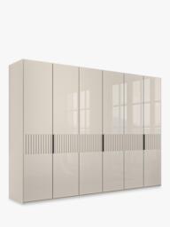 John Lewis Newlyn 3m Hinged Wardrobe with 6 Glass Doors - thumbnail 1