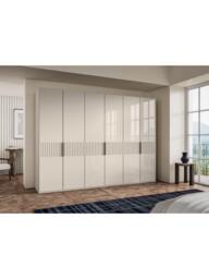 John Lewis Newlyn 3m Hinged Wardrobe with 6 Glass Doors - thumbnail 2
