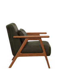 John Lewis Hendricks Leather Armchair, Dark Leg - thumbnail 3