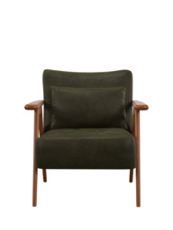 John Lewis Hendricks Leather Armchair, Dark Leg - thumbnail 5