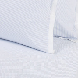 John Lewis Textured and Decorative Baby Seersucker Cotton Oxford Bedding, Blue/White - thumbnail 4