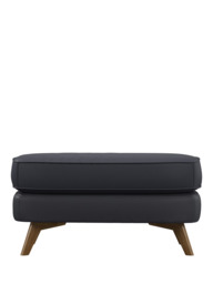 John Lewis Barbican Leather Footstool, Light Leg - thumbnail 5