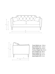John Lewis + Swoon Mendel Medium 2 Seater Sofa, Gold Leg, Fern Green Velvet - thumbnail 2