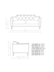 Swoon Mendel Medium 2 Seater Sofa, Gold Leg, Fern Green Velvet - thumbnail 2