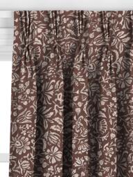 John Lewis Widermer Floral Made to Measure Curtains or Roman Blind, Nutmeg - thumbnail 6