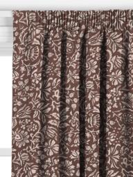 John Lewis Widermer Floral Made to Measure Curtains or Roman Blind, Nutmeg - thumbnail 2