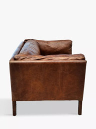 Halo Groucho Small 2 Seater Leather Sofa, Dark Leg - thumbnail 4