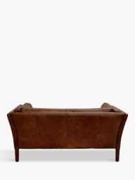 Halo Groucho Small 2 Seater Leather Sofa, Dark Leg - thumbnail 5