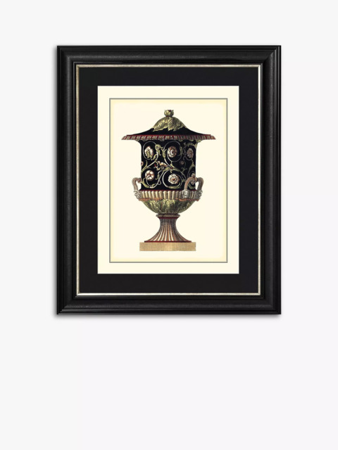 Antonio Clementino Urn III Framed Print & Mount, 60 x 50cm, Black