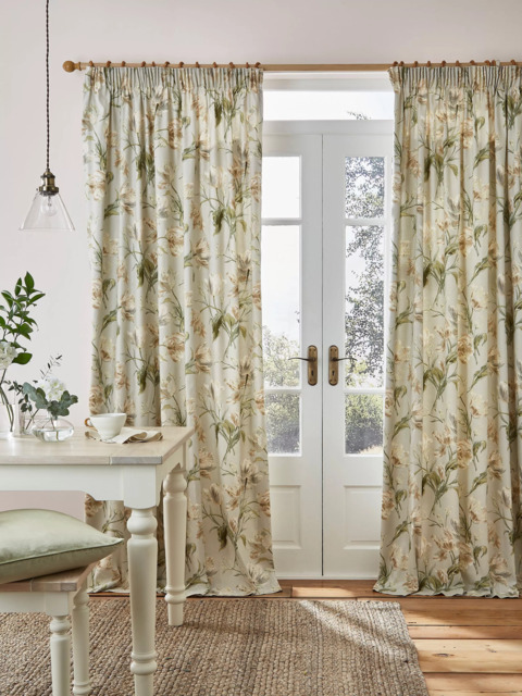 Laura Ashley Gosford Pair Lined Pencil Pleat Curtains - image 1