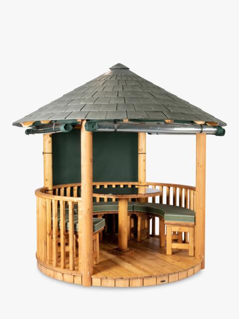 Breeze House Mara Classic Slate Effect Tile Roof Circular Gazebo, FSC-Certified (Scandinavian Redwood) - image 1
