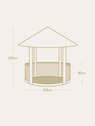 Breeze House Mara Classic Slate Effect Tile Roof Circular Gazebo, FSC-Certified (Scandinavian Redwood) - thumbnail 6