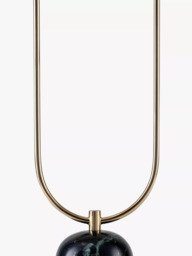 houseof Curve 2 Arm Marble Base Floor Lamp, Green/Gold - thumbnail 2