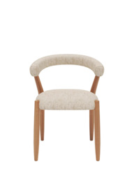 John Lewis Odell Dining Chair, Oak Leg, Atlas Ecru - thumbnail 4