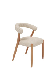 John Lewis Odell Dining Chair, Oak Leg, Atlas Ecru - thumbnail 1