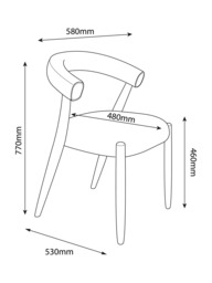 John Lewis Odell Dining Chair, Oak Leg, Atlas Ecru - thumbnail 3