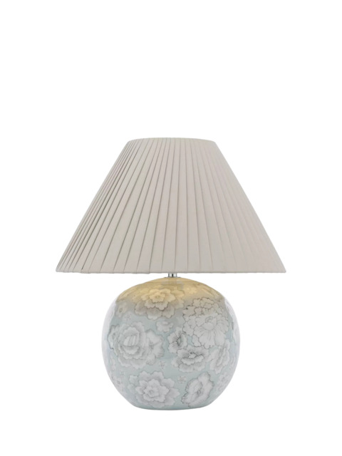 Laura Ashley Montford Floral Ceramic Table Lamp, Light Blue - image 1