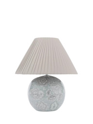 Laura Ashley Montford Floral Ceramic Table Lamp, Light Blue - thumbnail 4