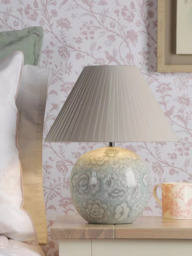 Laura Ashley Montford Floral Ceramic Table Lamp, Light Blue - thumbnail 2