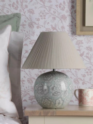 Laura Ashley Montford Floral Ceramic Table Lamp, Light Blue - thumbnail 3