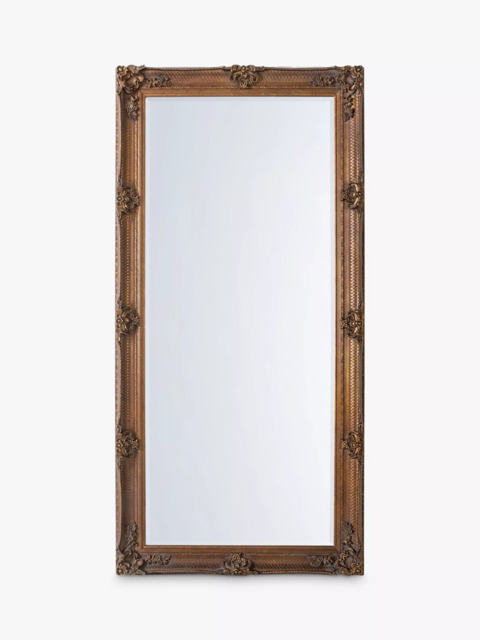 Gallery Direct Denver Baroque Wood Frame Leaner Mirror, 165 x 79.5cm, Gold - image 1