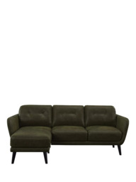 John Lewis Arlo LHF Chaise Leather Sofa, Dark Leg - thumbnail 5