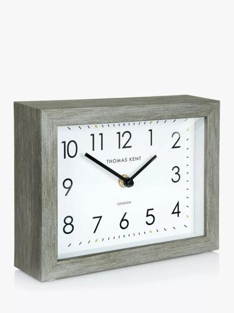 Thomas Kent Smithfield Wood Mantel Clock, Grey