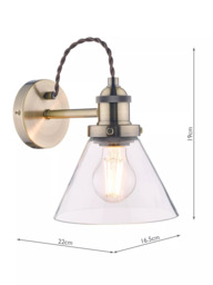 Laura Ashley Isaac Glass Wall Light - thumbnail 5