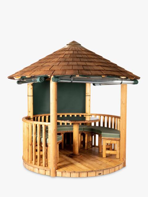Breeze House Mara Classic Cedar Shingle Roof Circular Gazebo, FSC-Certified (Scandinavian Redwood) - image 1