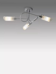 John Lewis Limbo Semi Flush 3 Arm Ceiling Light, Chrome