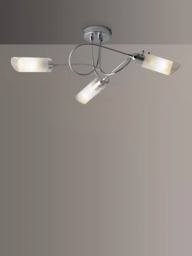 John Lewis Limbo Semi Flush 3 Arm Ceiling Light, Chrome - thumbnail 5