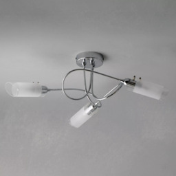 John Lewis Limbo Semi Flush 3 Arm Ceiling Light, Chrome - thumbnail 6
