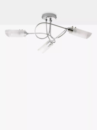 John Lewis Limbo Semi Flush 3 Arm Ceiling Light, Chrome - thumbnail 4