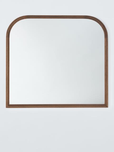 John Lewis Farmhouse Wood Frame Overmantel Wall Mirror, 95 x 105cm, Walnut - image 1