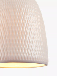 John Lewis Textured Porcelain Lamp Shade, White - thumbnail 3