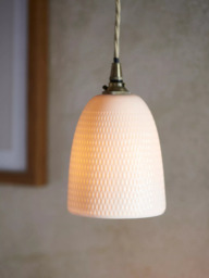 John Lewis Textured Porcelain Lamp Shade, White - thumbnail 5