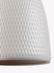 John Lewis Textured Porcelain Lamp Shade, White - thumbnail 4