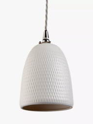 John Lewis Textured Porcelain Lamp Shade, White - thumbnail 2