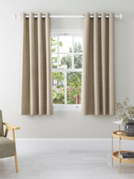 John Lewis Textured Weave Pair Blackout Lined Eyelet Curtains - thumbnail 3