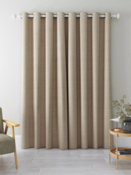 John Lewis Textured Weave Pair Blackout Lined Eyelet Curtains - thumbnail 5