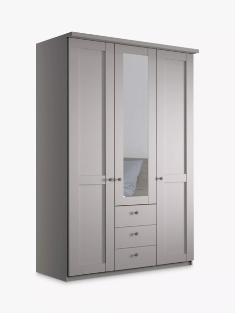 John Lewis Marlow 150cm Hinged Door Wardrobe with Mirror & 3 Drawers - image 1