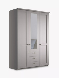 John Lewis Marlow 150cm Hinged Door Wardrobe with Mirror & 3 Drawers - thumbnail 1