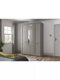 John Lewis Marlow 150cm Hinged Door Wardrobe with Mirror & 3 Drawers - thumbnail 3