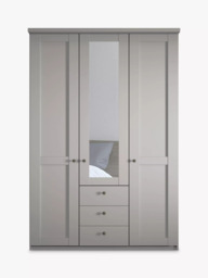 John Lewis Marlow 150cm Hinged Door Wardrobe with Mirror & 3 Drawers - thumbnail 2