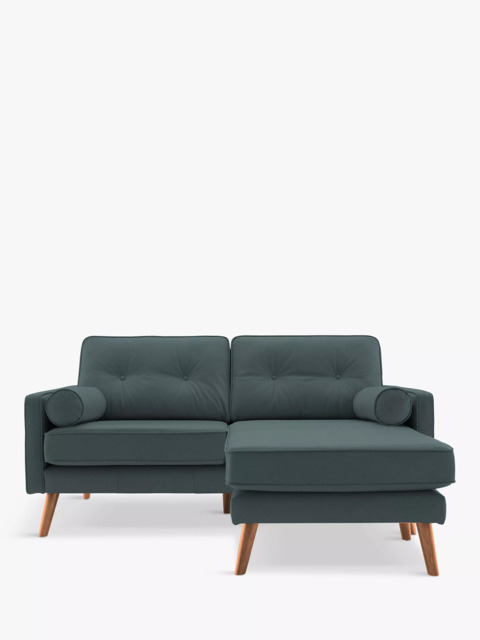 G Plan Vintage The Sixty Five RHF Medium 2 Seater Chaise End Leather Sofa - image 1