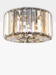 Laura Ashley Fernhurst 3 Bulb Flush Ceiling Light, Champagne Gold