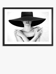 Brookpace Lascelles 'Mystery Lady III' Framed Print & Mount, 81 x 66cm, Black/White