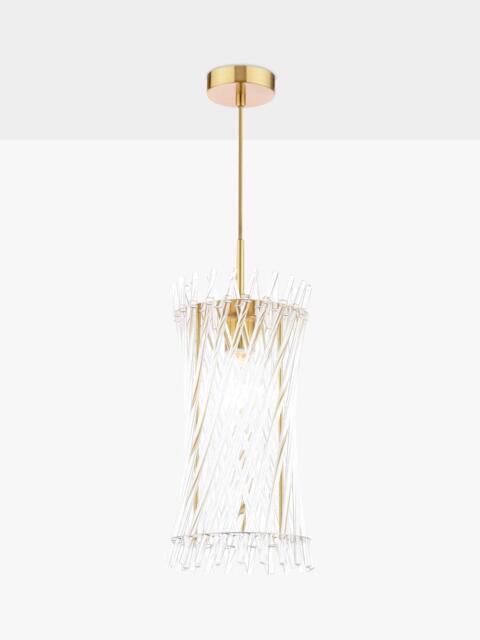 Där Loire Pendant Ceiling Light, Brass/Clear - image 1