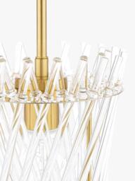 Där Loire Pendant Ceiling Light, Brass/Clear - thumbnail 4